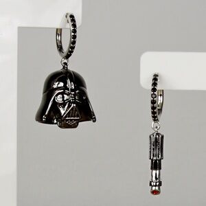 Disney Couture Kingdom STAR WARS Darth Vader Lightsaber Drop Earrings | NIB!